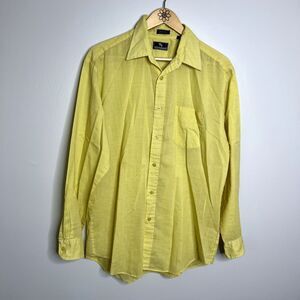 Vintage Steeplechase Yellow Plaid Button Down Shirt